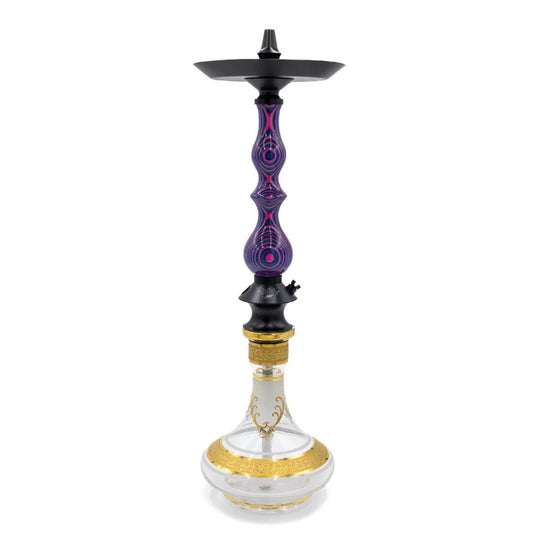 Regal Maroon/Grey Dymondwood Queen Hookah (Stem Only)