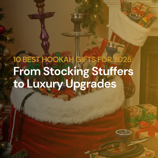 Santa's gift bag full of hookah gifts and accessories