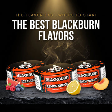 Blackburn Ice Baby, Lemon Shock and Peach Yogurt hookah tobacco tubs
