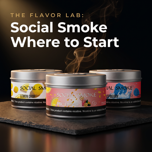 Social Smoke Pink Lemonade, Blue Raspberry and Lemon Drop tins