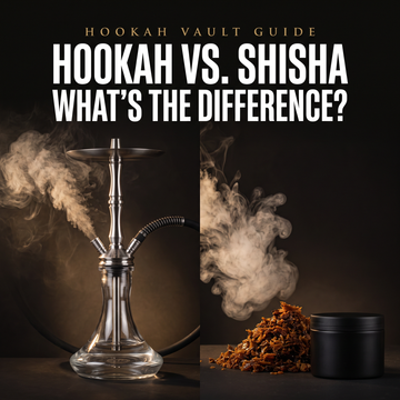 Hookah beside a pile of shisha tobacco on slate — hookah vs shisha