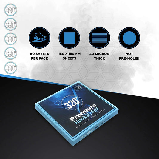 320 Precut Hookah Foil Sheets
