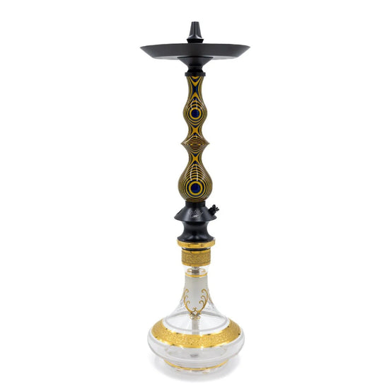 Regal Yellow/Blue Dymondwood Queen Hookah (Stem Only)