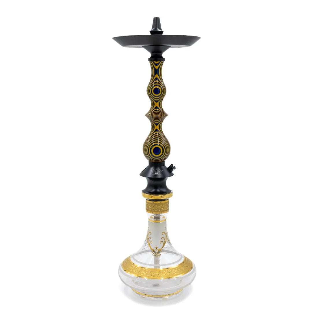 Regal Yellow/Blue Dymondwood Queen Hookah (Stem Only)