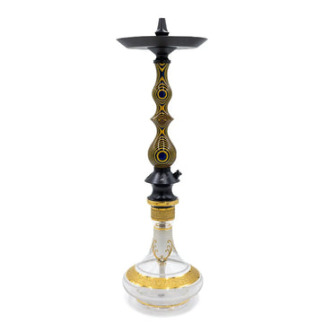 Regal Yellow/Blue Dymondwood Queen Hookah (Stem Only)