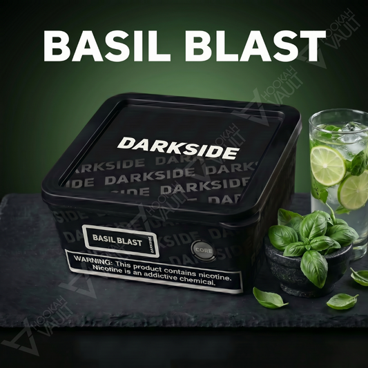 Darkside Basil Blast hookah tobacco — refreshing herbal basil flavor