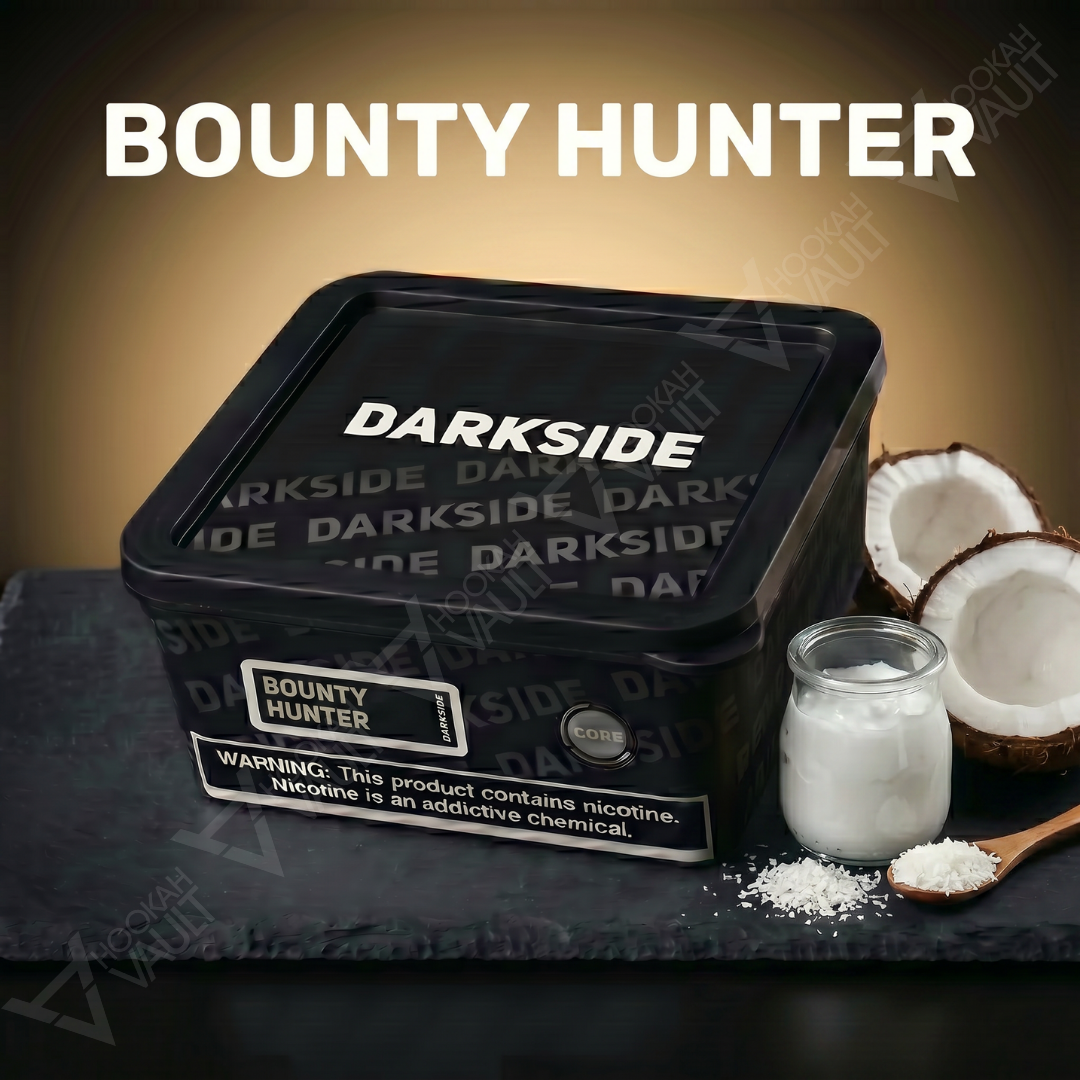 Darkside Bounty Hunter hookah tobacco — creamy coconut chocolate flavor