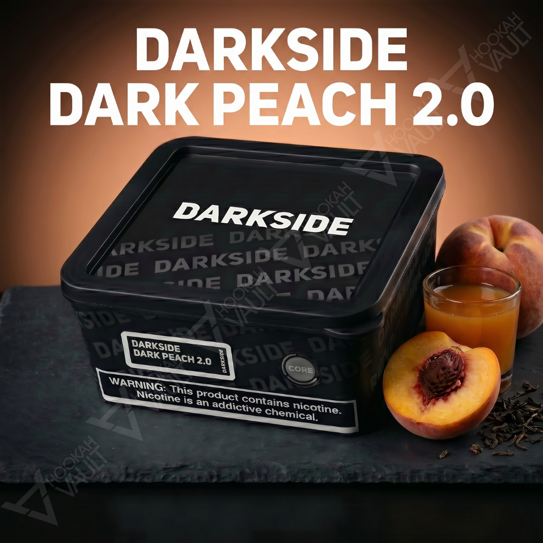 Darkside Dark Peach 2.0 hookah tobacco — ripe juicy peach flavor