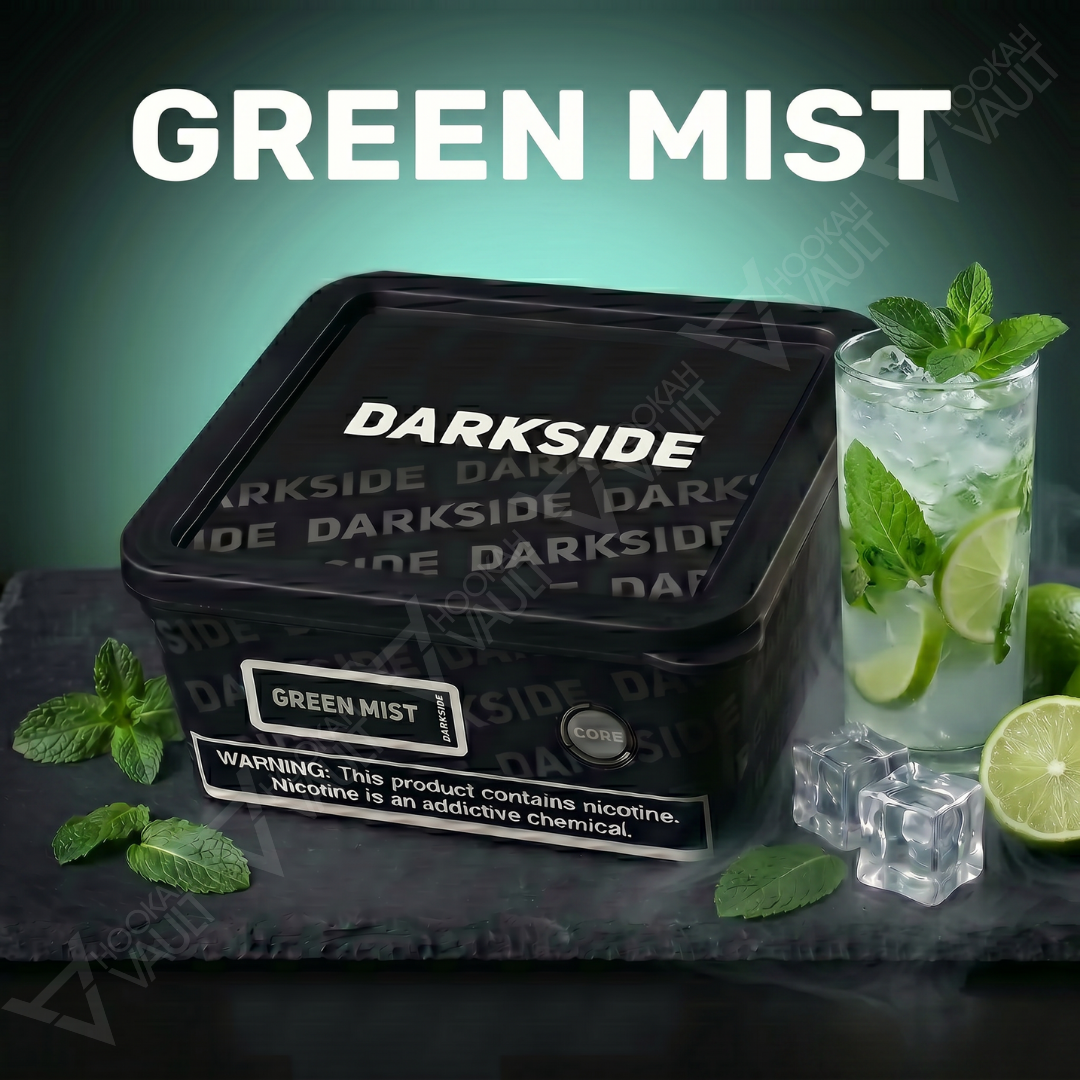 Darkside Green Mist hookah tobacco — cool lime mint flavor