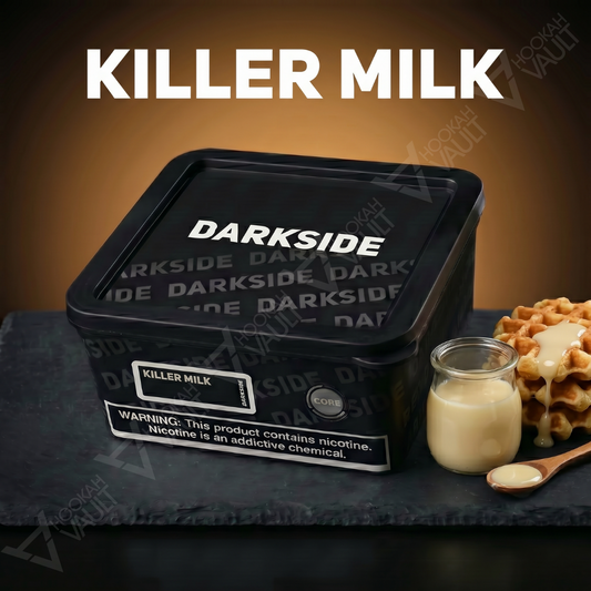 Darkside Killer Milk hookah tobacco — rich creamy milk dessert flavor
