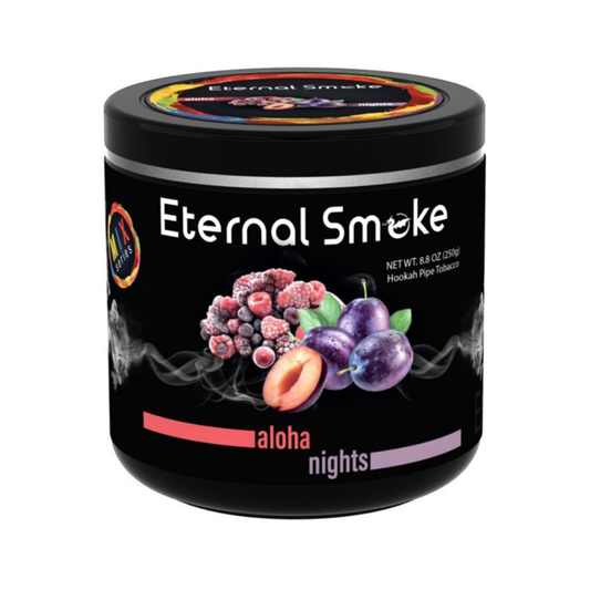 Eternal Smoke Aloha Nights hookah tobacco with a tropical fruit flavor blend
