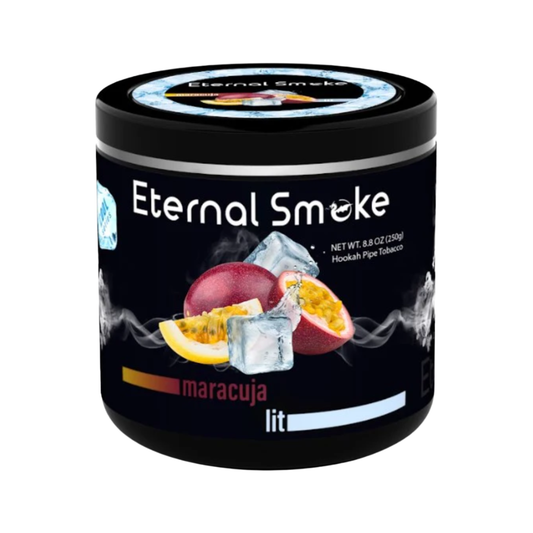 Eternal Smoke Maracuja Lit hookah tobacco with passion fruit flavor and mint