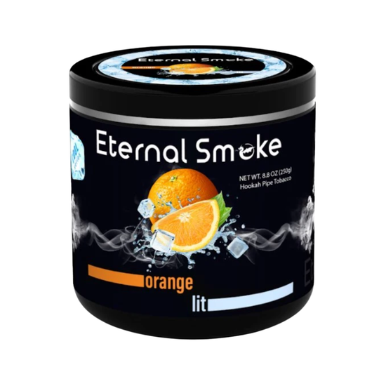 Eternal Smoke Orange Lit hookah tobacco with juicy orange flavor and mint