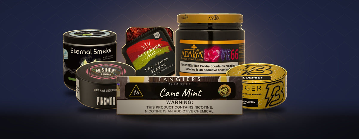 Shisha tobacco flavors from Tangiers, Al Fakher, Adalya, Musthave and more