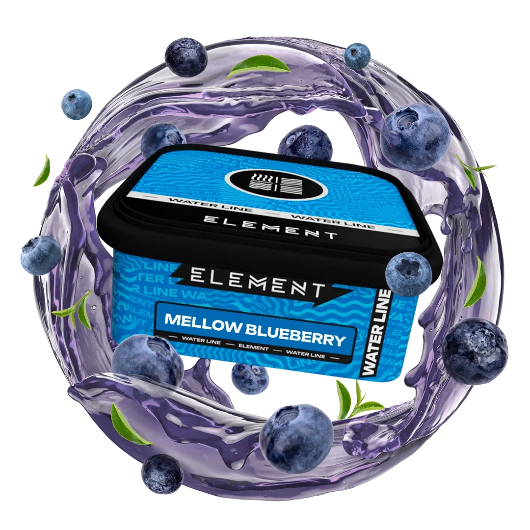 Element Tobacco Water Line Mellow Blueberry | Hookah Vault
