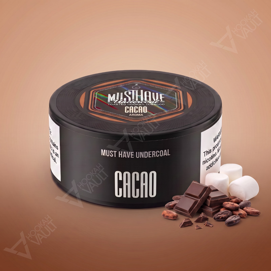 Musthave Cacao hookah tobacco package with rich hot chocolate flavor and sweet marshmallow undertones