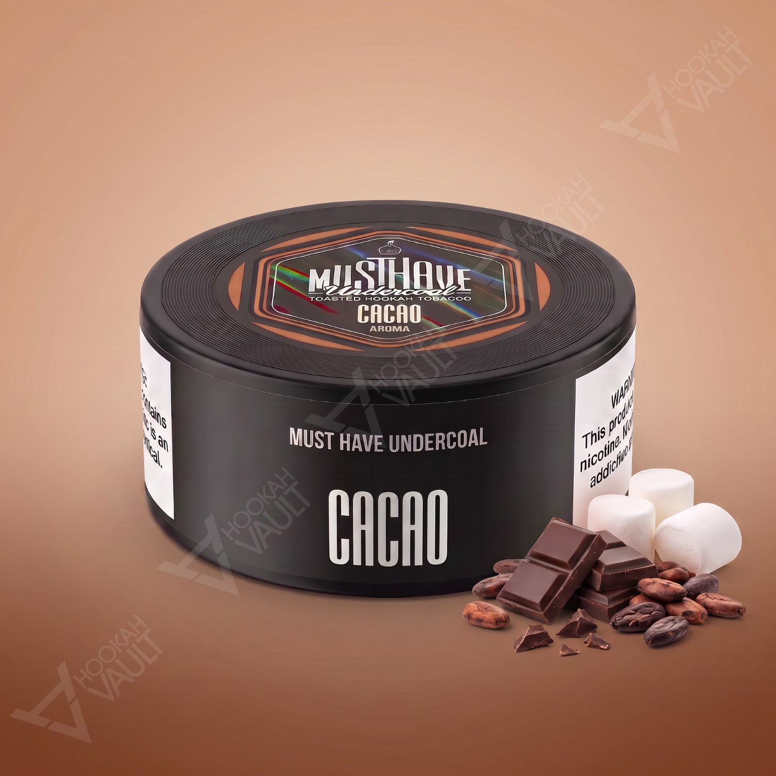 Musthave Cacao hookah tobacco package with rich hot chocolate flavor and sweet marshmallow undertones