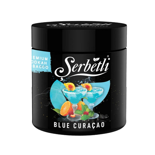 Serbetli Blue Curacao hookah tobacco — sweet citrusy orange cocktail flavor