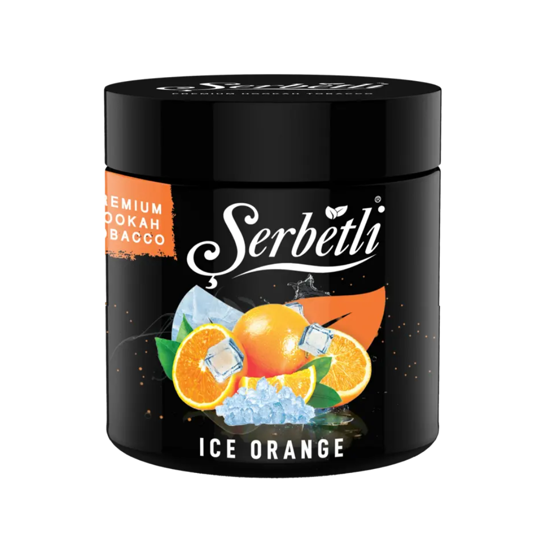 Serbetli Ice Orange hookah tobacco — juicy iced orange citrus flavor