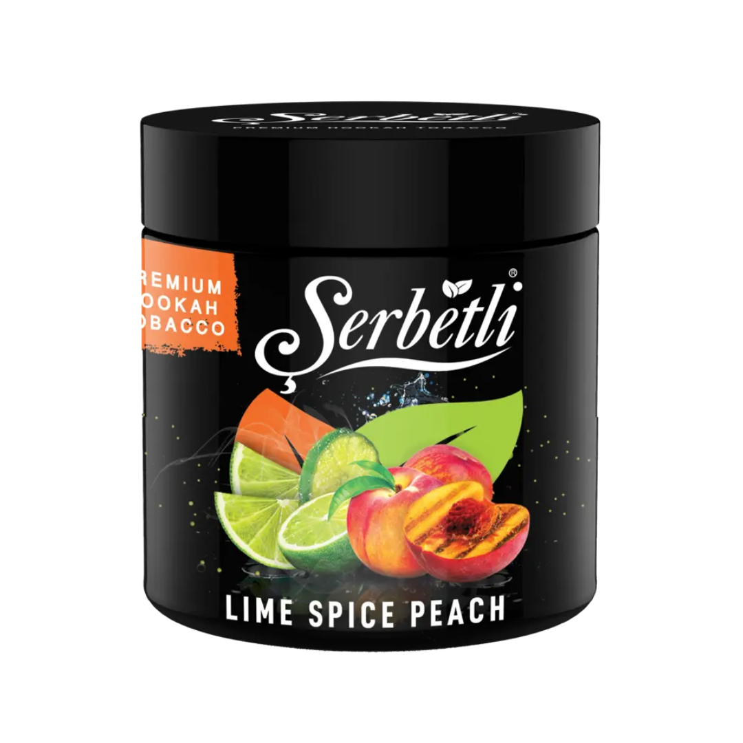 Serbetli Lime Spice Peach hookah tobacco — grilled peach lime spice flavor