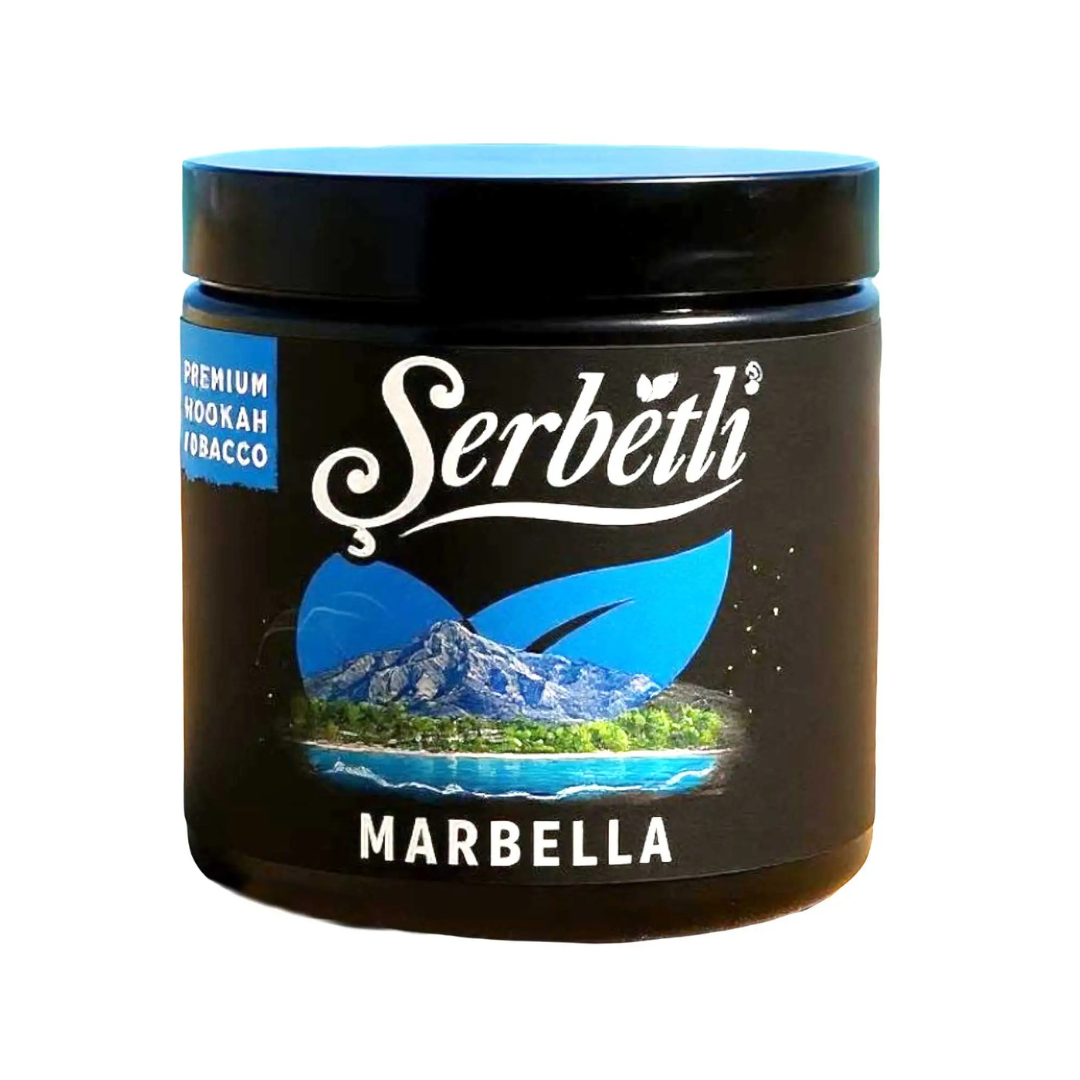Serbetli Marabella hookah tobacco — cherry caramel chocolate dessert flavor