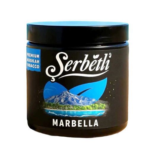 Serbetli Marabella hookah tobacco — cherry caramel chocolate dessert flavor