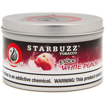 Starbuzz White Peach hookah tobacco — sweet, juicy ripe white peach flavor