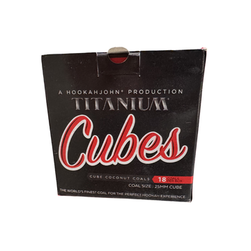 Titanium Cube Hookah Coals 18 piece