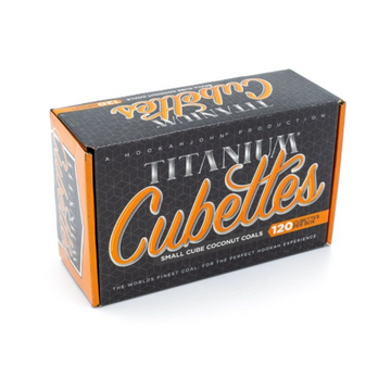Titanium Cubettes natural coconut hookah charcoal — small cube coals