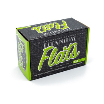 Titanium Flats natural coconut hookah charcoal — flat coals
