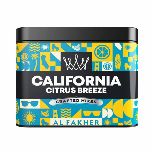 Al Fakher California Citrus Breeze 250g Crafted Mixes, blue-yellow
