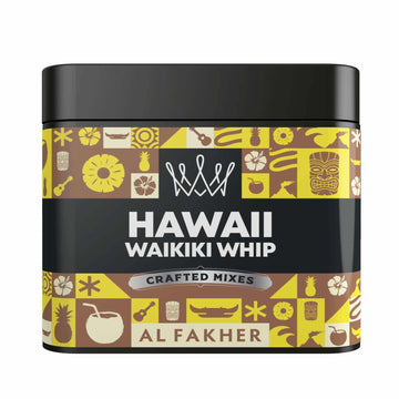 Al Fakher Hawaii Waikiki Whip Crafted Mixes 250g, yellow-brown label