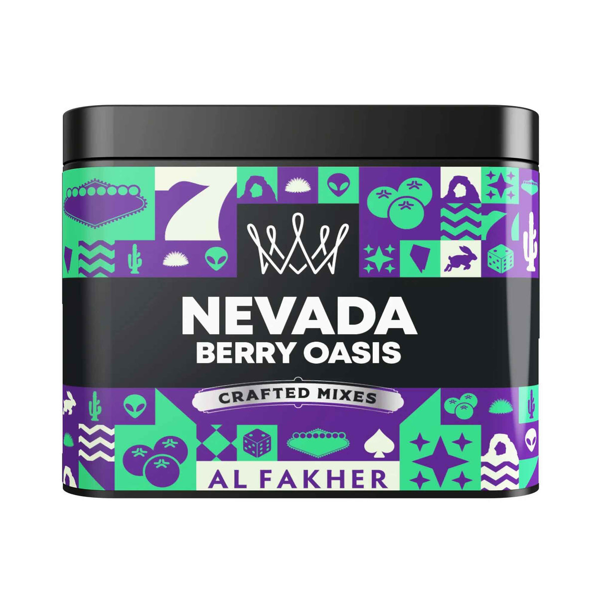 Al Fakher Nevada Berry Oasis Crafted Mixes 250g, purple-green label