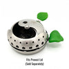 Apple on Top ASHER stainless steel hookah heat management tray shown with Provost 3 lid, sold separately