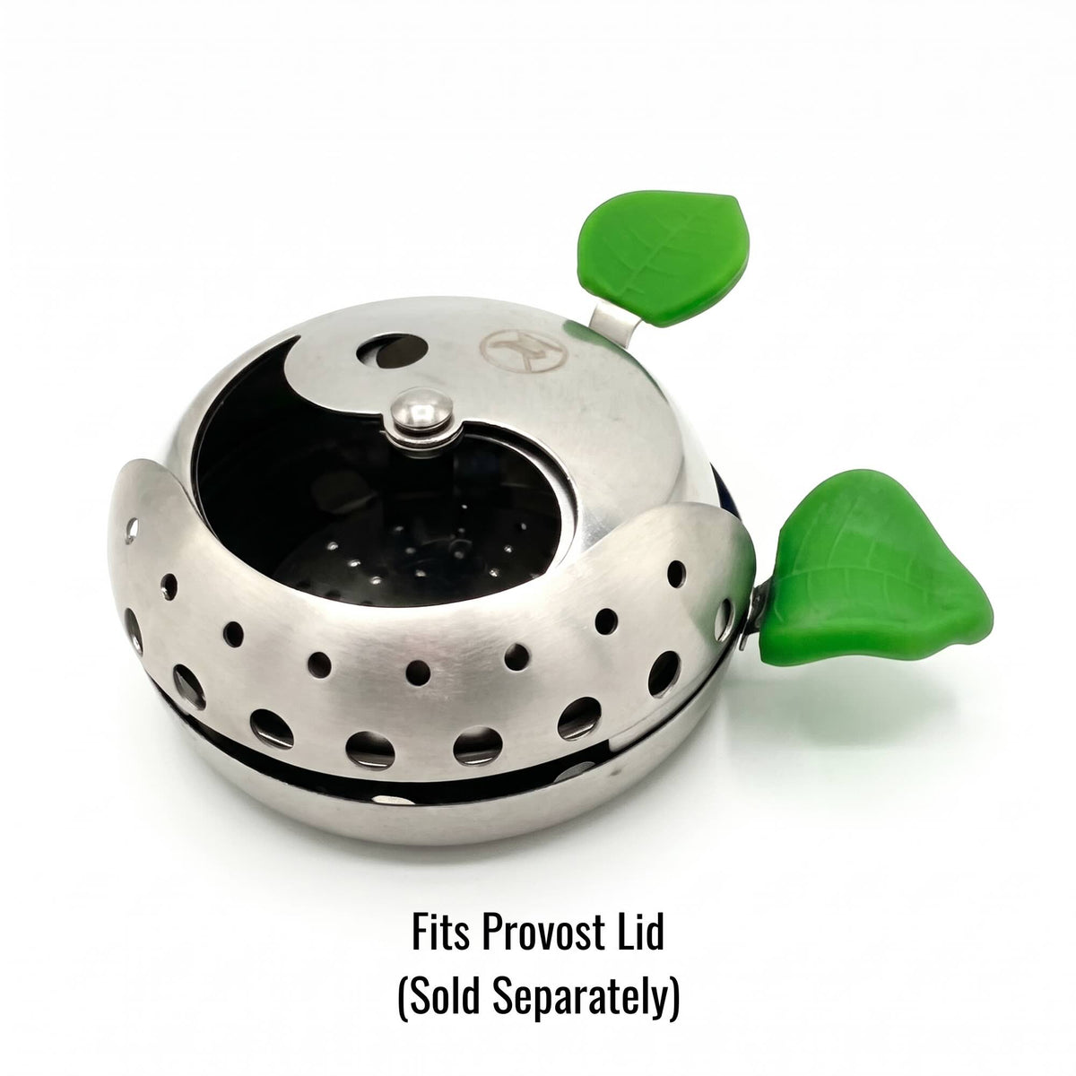 Apple on Top ASHER stainless steel hookah heat management tray shown with Provost 3 lid, sold separately