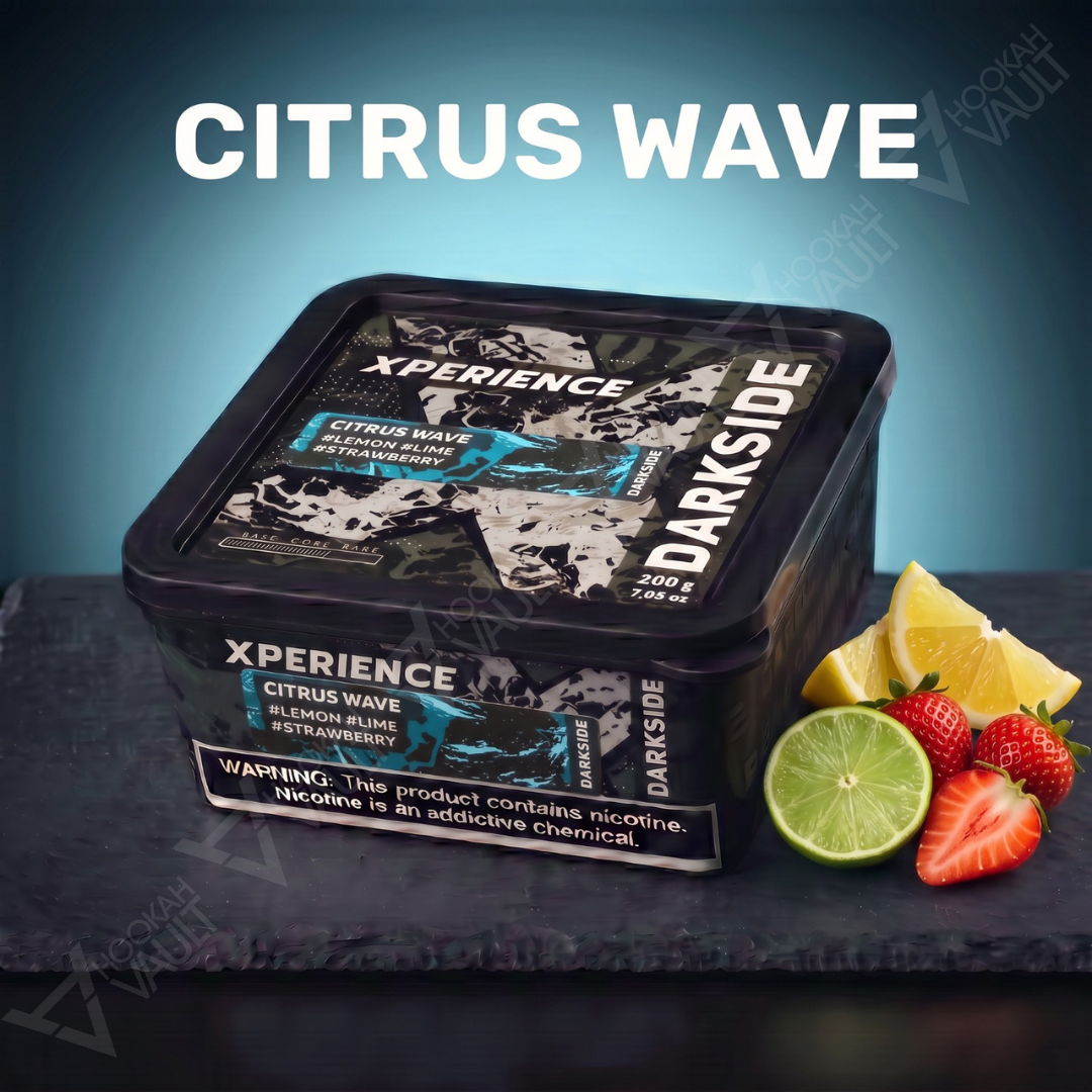 Darkside Xperience Citrus Wave hookah tobacco package with strawberry lemonade, lemon and lime flavor