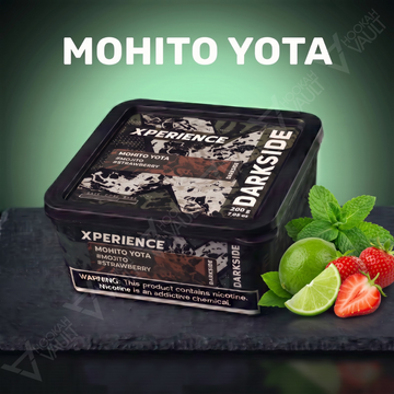 Darkside Xperience Mohito Yota hookah tobacco package with strawberry mojito and cooling mint flavor