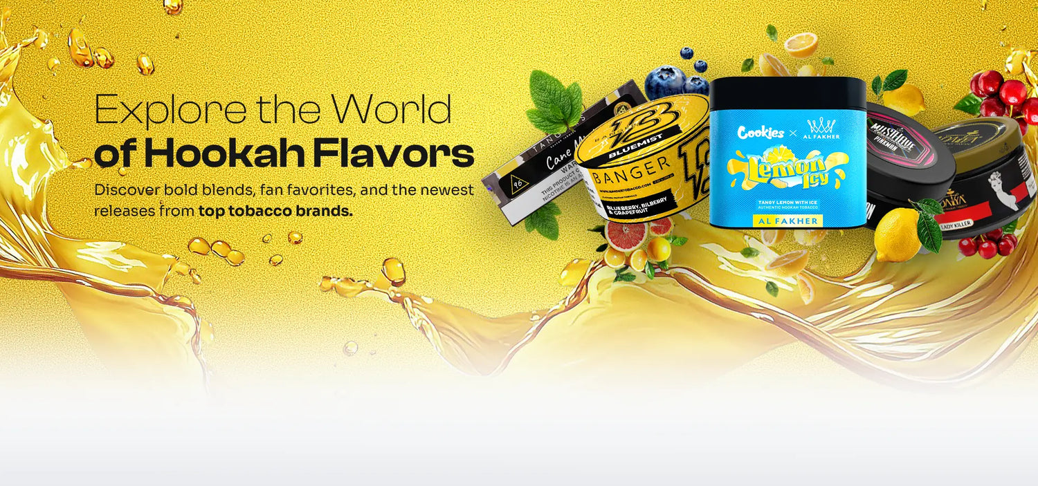 Hookah flavors collection featuring Al Fakher, Tangiers and Musthave shisha tobacco
