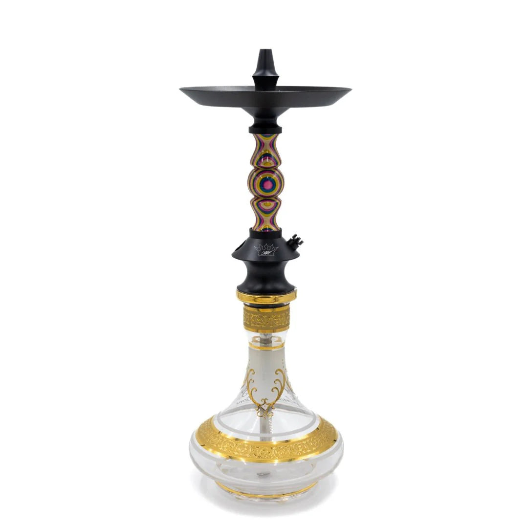 Regal Pink/Blue/Clear Dymondwood Eye Prince Hookah (Stem Only)