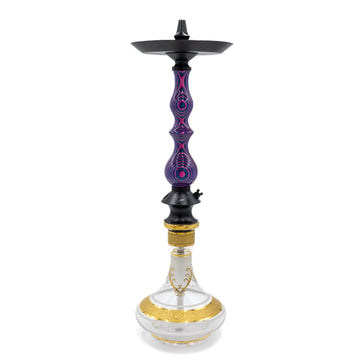 Regal Maroon/Grey Dymondwood Queen Hookah (Stem Only)
