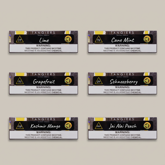Tangiers 250g 6 pack bundle with six hookah tobacco flavor boxes