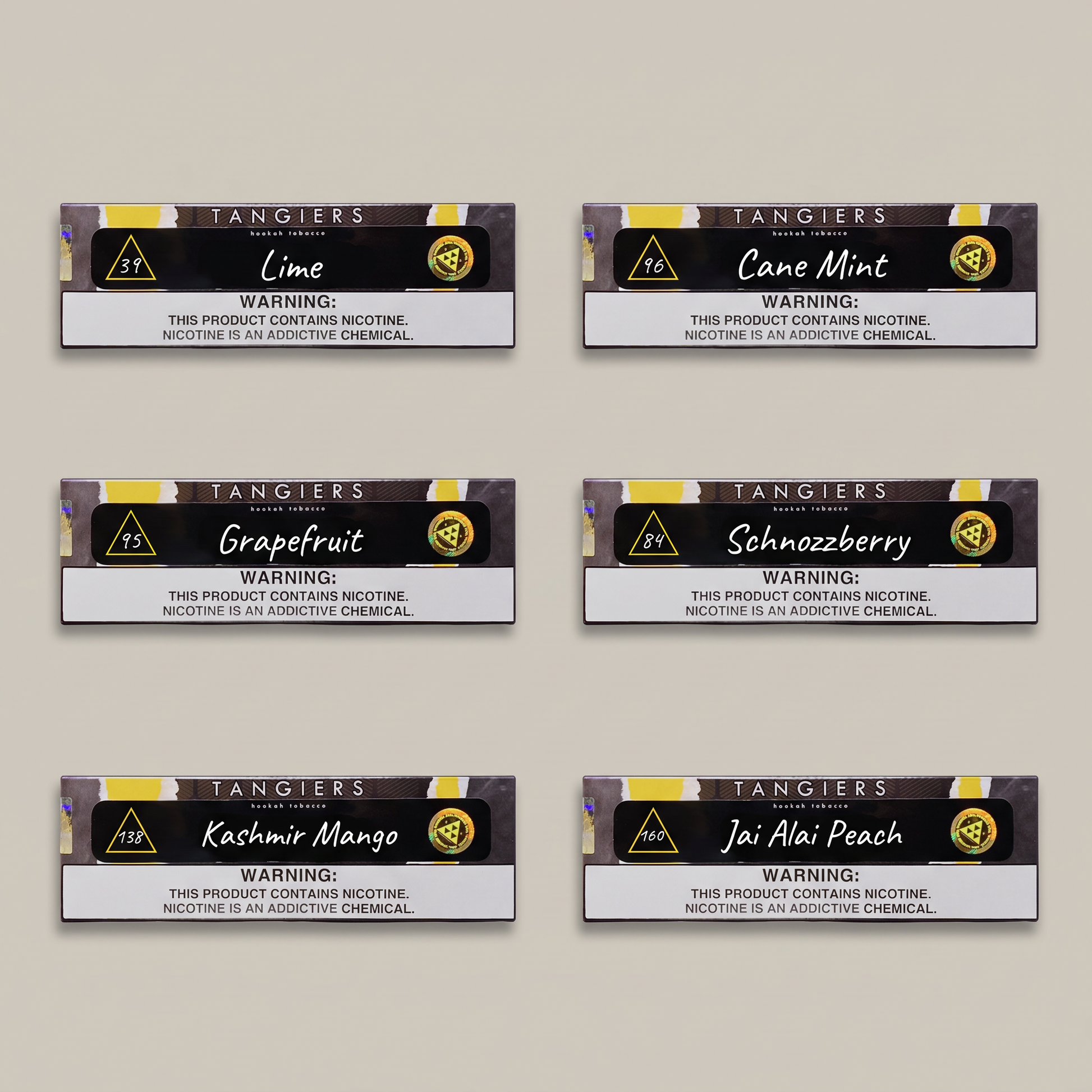 Tangiers 250g 6 pack bundle with six hookah tobacco flavor boxes
