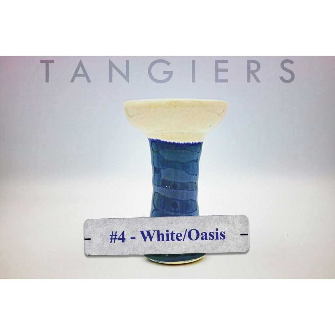 Tangiers Small Phunnel Bowl (#4) White/Oasis | Hookah Vault