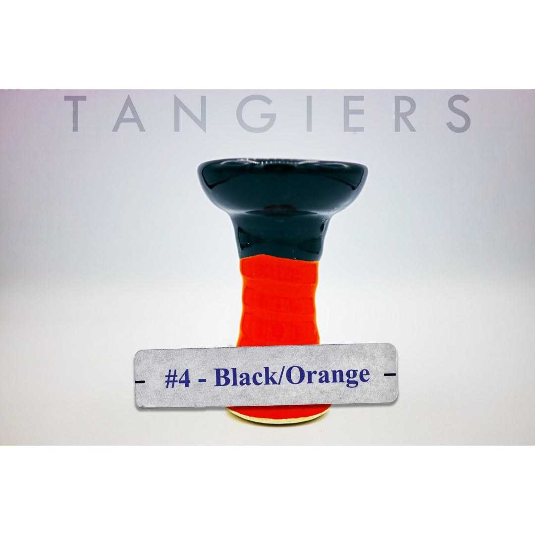Tangiers Small Phunnel Bowl (#4) Black/Orange | Hookah Vault